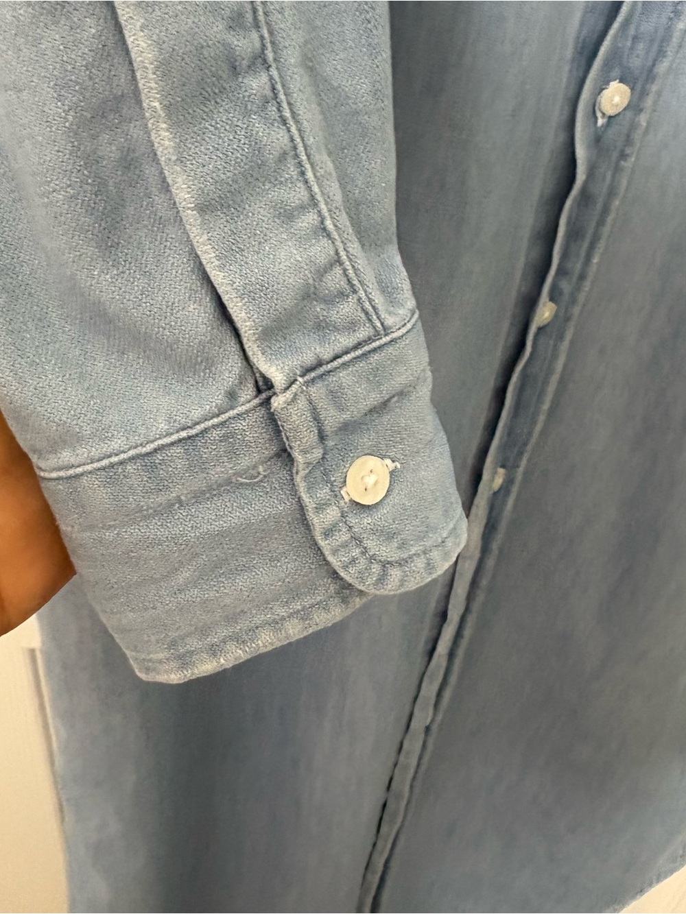 Frank & Eileen Rory Maxi Denim Shirtdress, Classic Blue Wash, XS - Picture 9 of 15